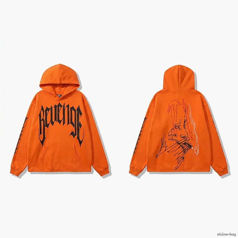 Revenge dark style orange hoodie
