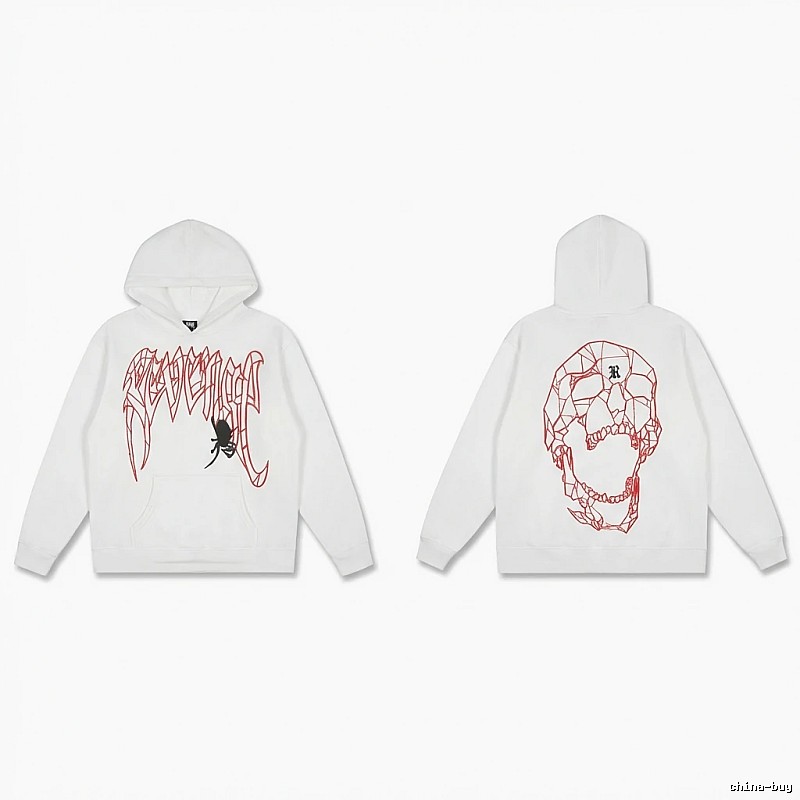 Revenge Skeleton Style White Hoodie