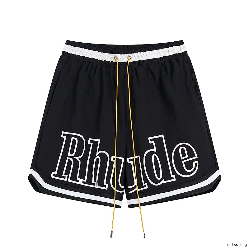 RHUDE lettered sporty shorts