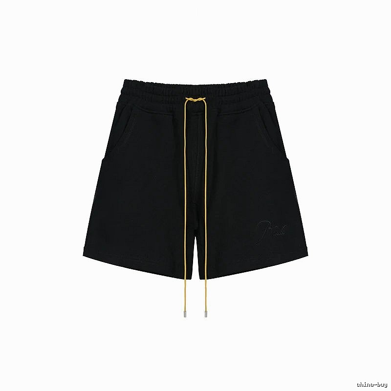 RHUDE minimalist black shorts