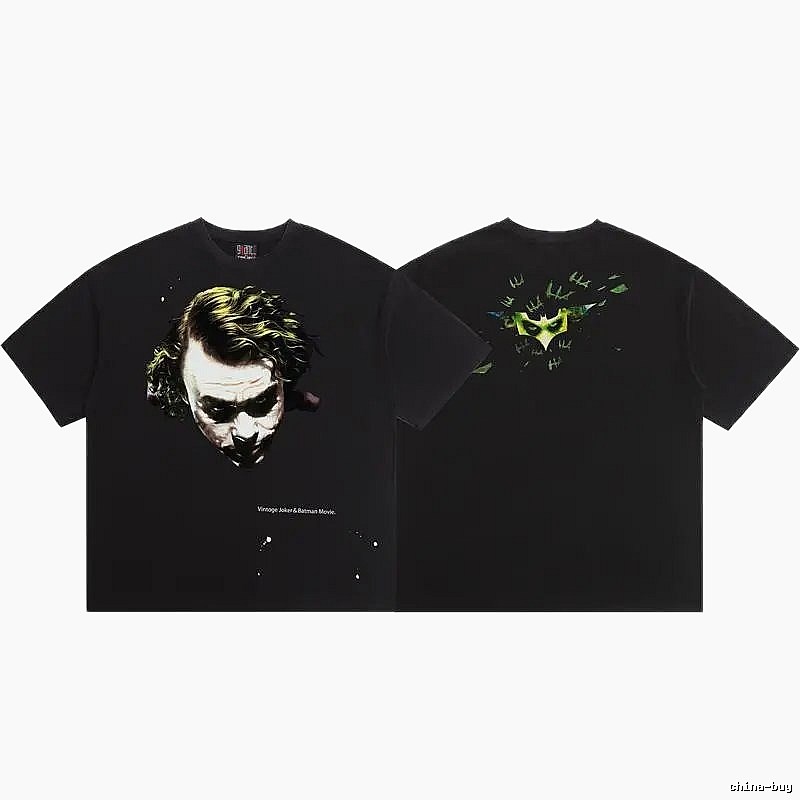 SAINT x Joker Co-branded Vintage Black T-Shirt