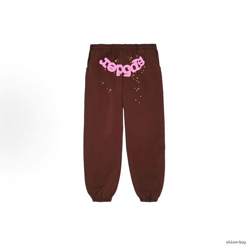 Sp5der Brown Graphic Sweatpants Lifestyle Edit