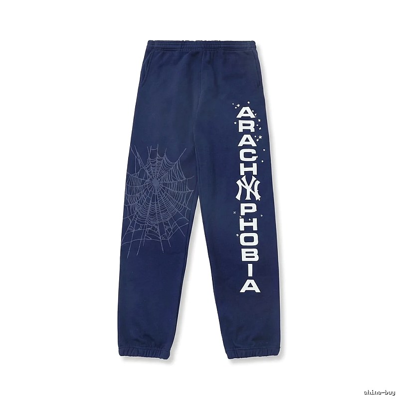 Sp5der Dark Style Navy Blue Sweatpants