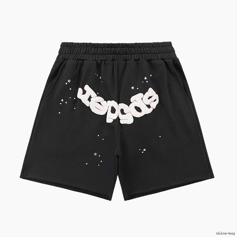 Sp5der star print wind shorts