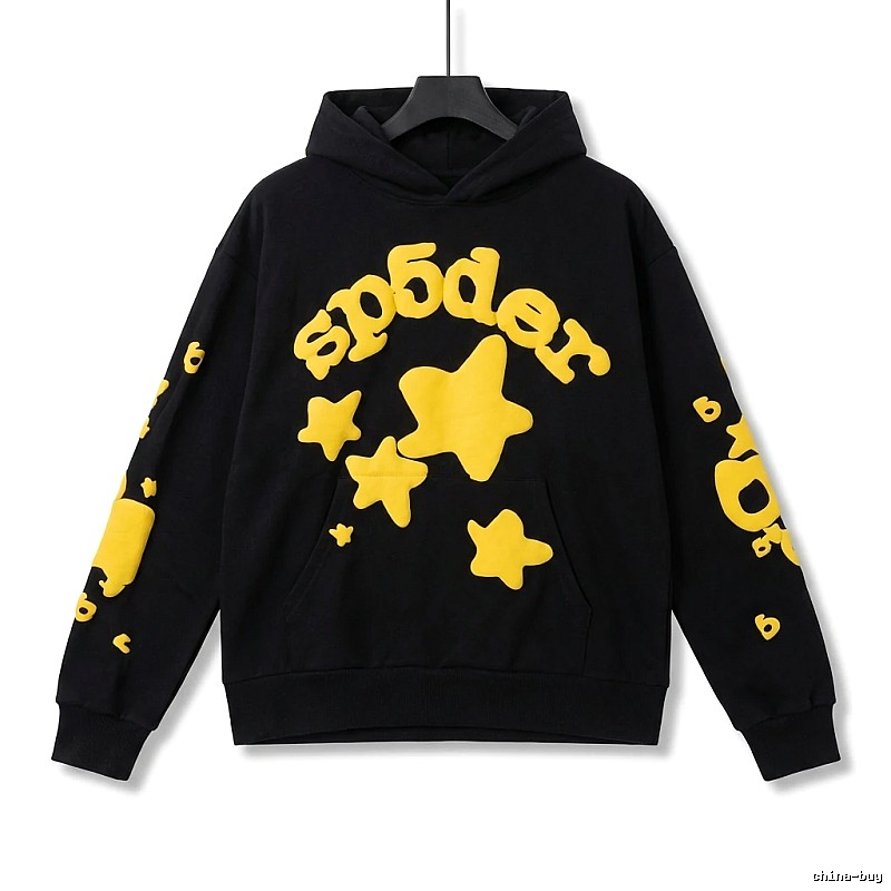 Sp5der Trendy and Cool Style Black Hoodie