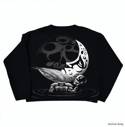 Sport Anime graphic sweater Black Knit Top for Warm Weather