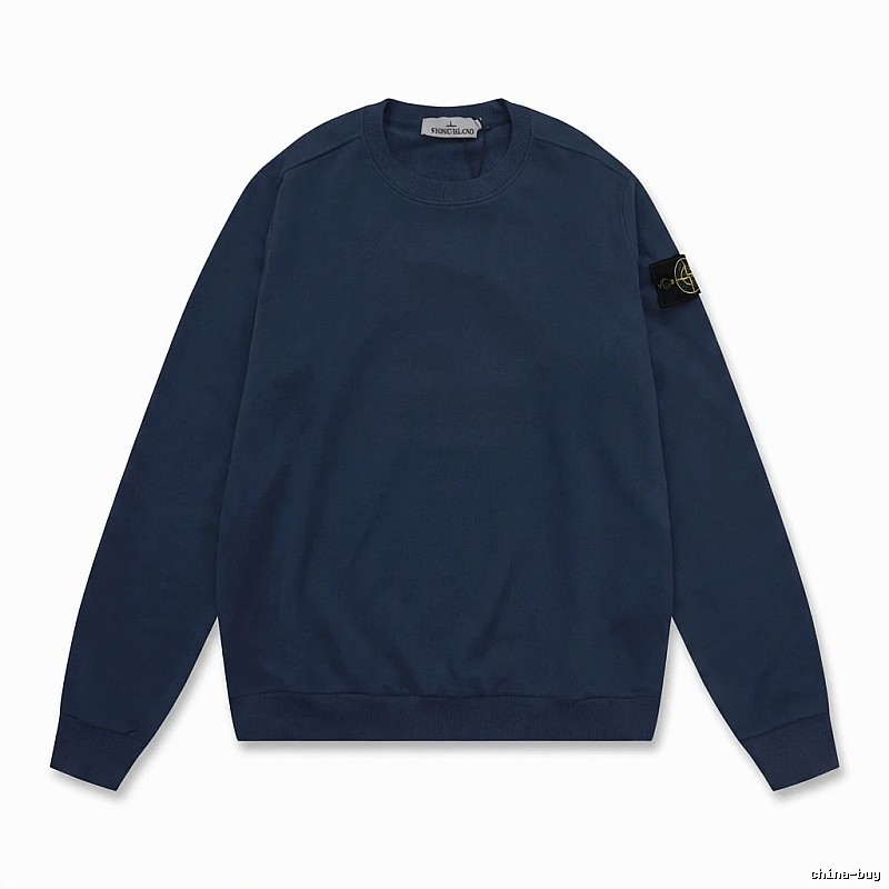 Stone Island basic dark navy blue sweatshirt
