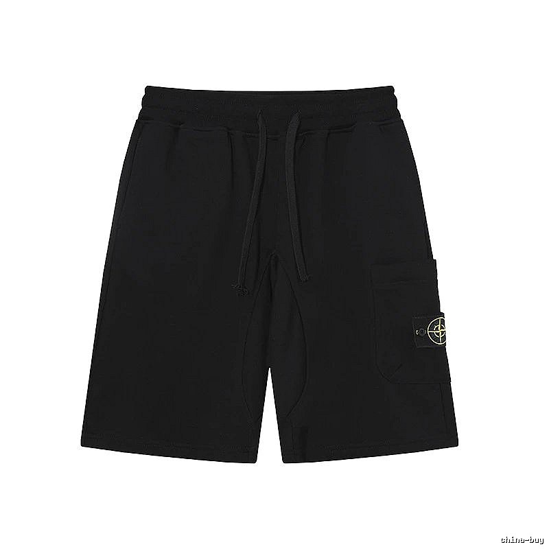 Stone Island Compass Collection Workwear Style Black Shorts