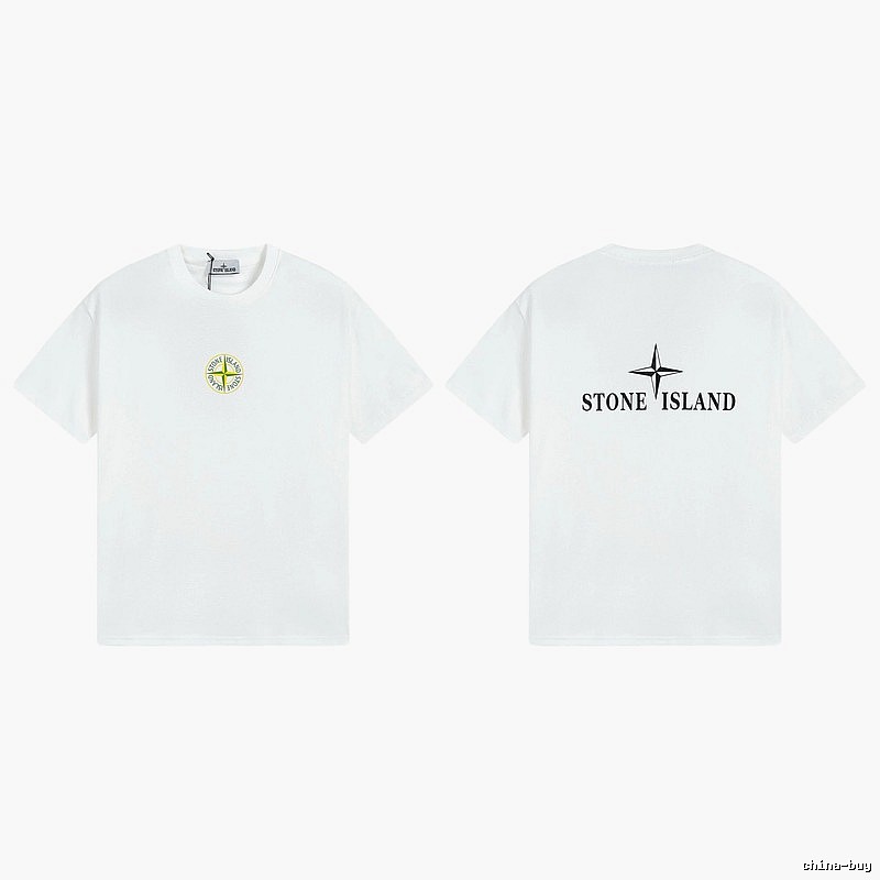 Stone Island Compass Series Street Style White T-Shirt