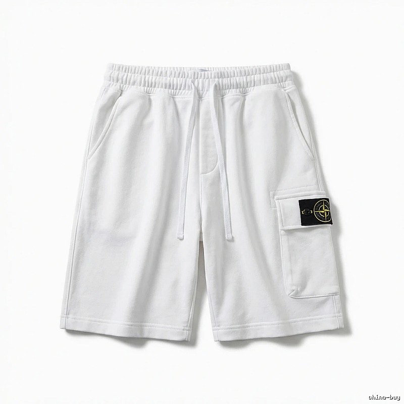Stone Island functional style white shorts