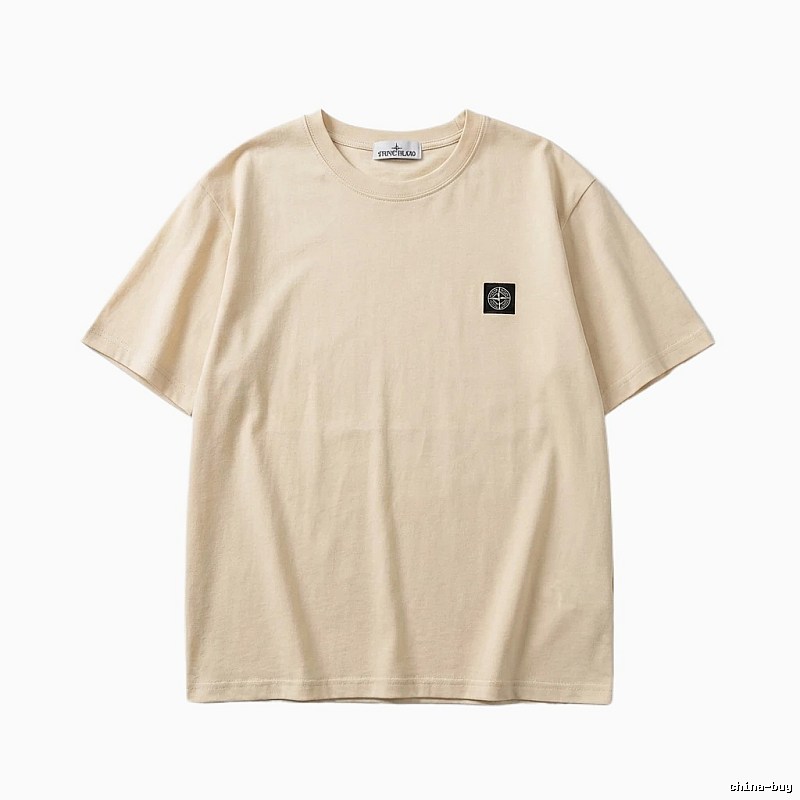 Stone Island minimalist style beige T-shirt