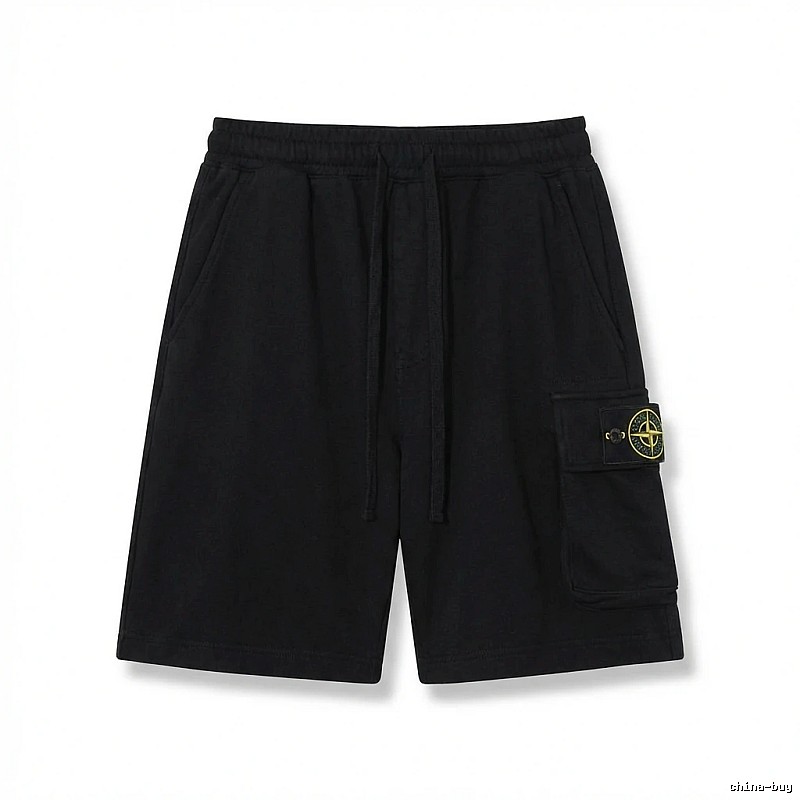 Stone Island work - style black shorts
