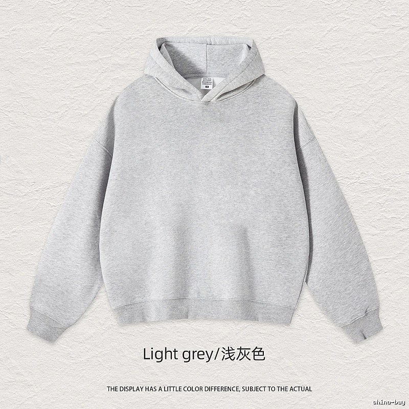 Streetwear Blank pullover hoodie Black Minimal A with Logo Accent