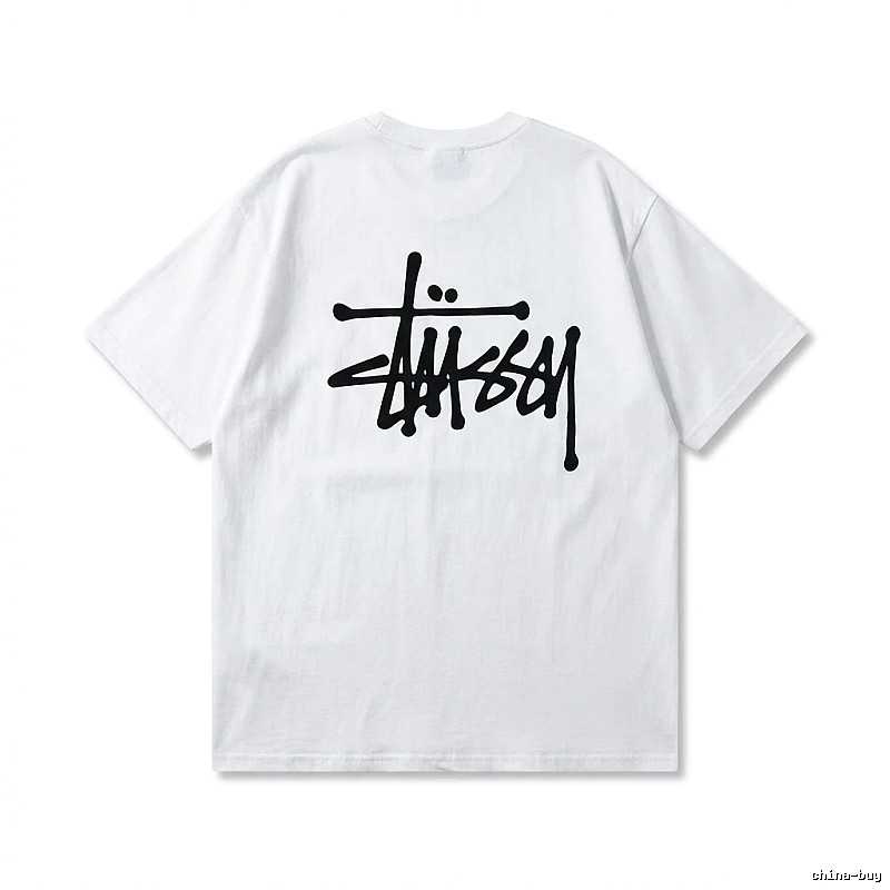 Stussy basic graffiti-style white T-shirt