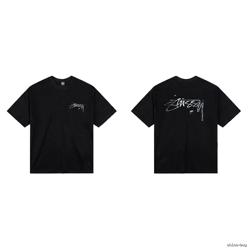 Stussy basic style minimalist black T-shirt