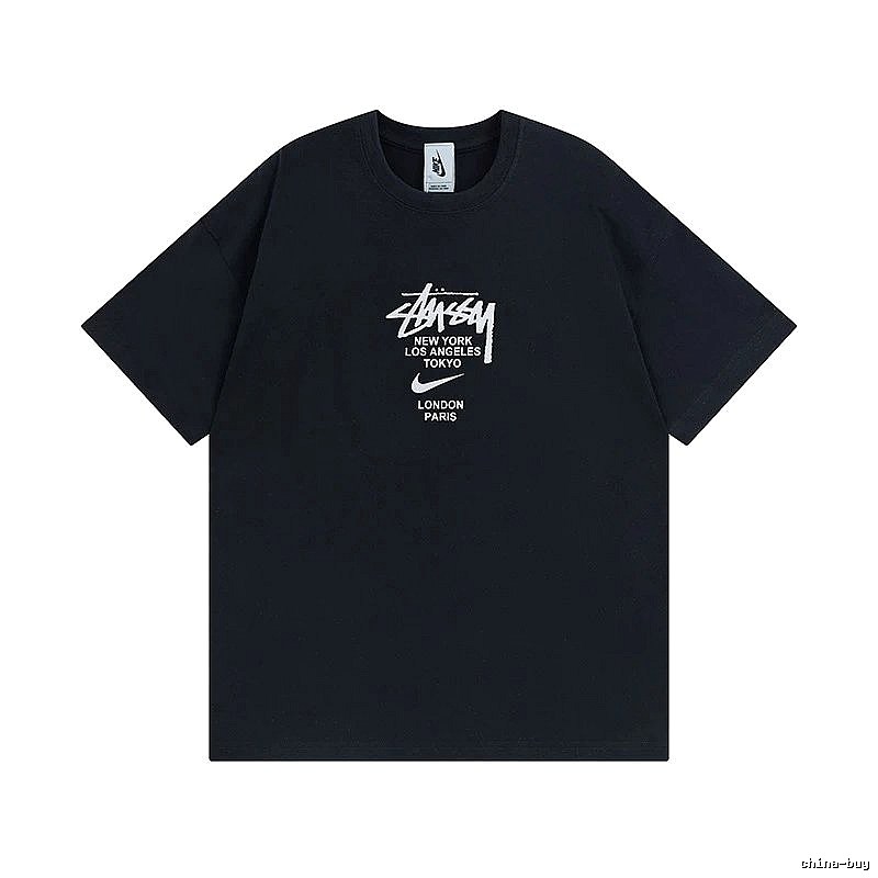 Stussy Black Spider Graphic T-Shirt Downtown Style Logo