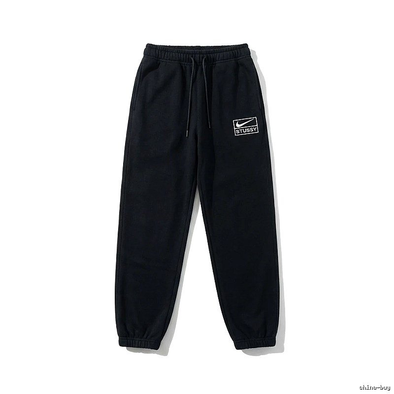 Stussy Co-branded Casual Black Sweatpants