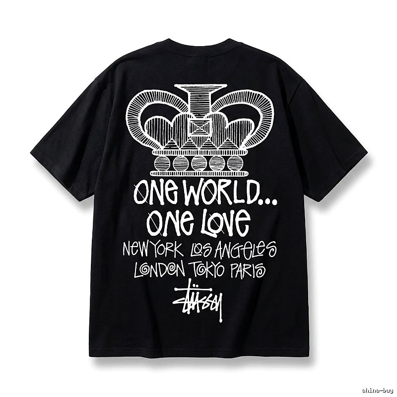 Stussy Crown Print Black T-shirt