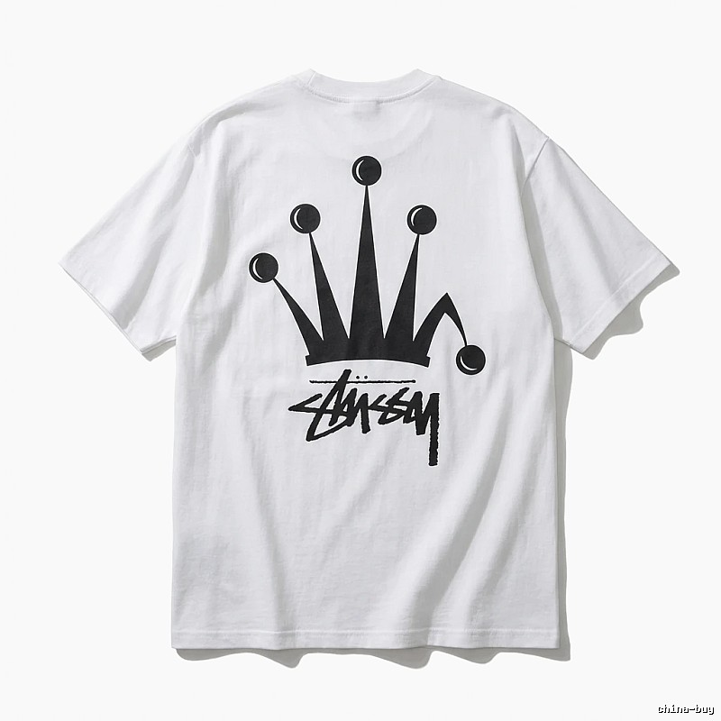 Stussy Crown Trendy and Cool Style White T-shirt