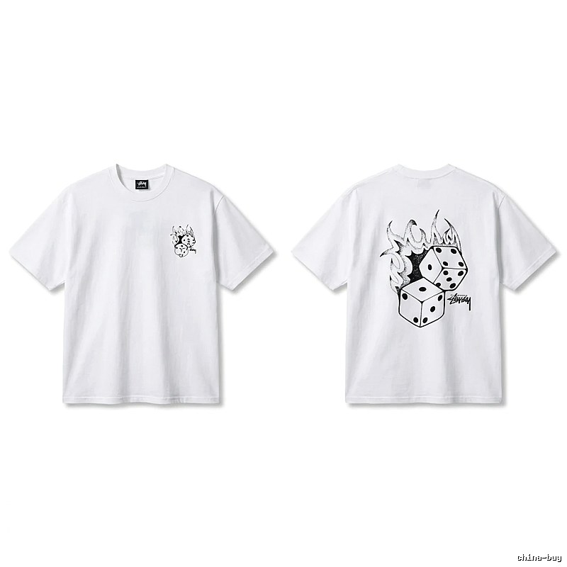 Stussy Dice Print Style White T-shirt