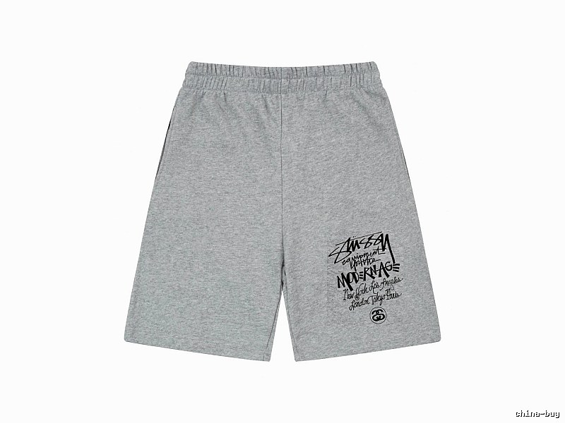 Stussy graffiti-style grey shorts
