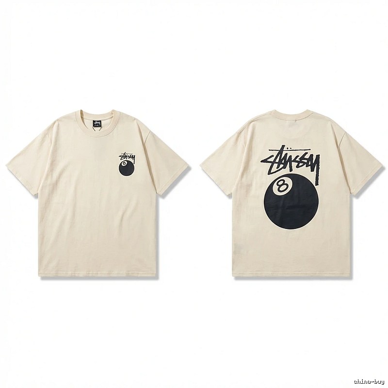 Stussy No.8 Ball Series Retro-Style T-Shirt