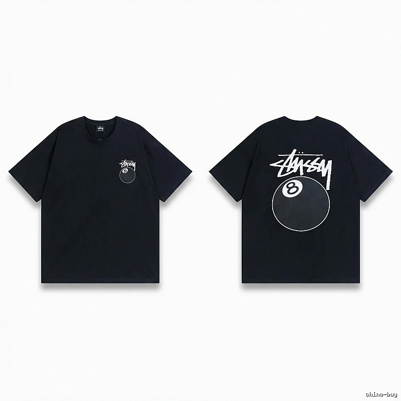 Stussy No.8 Ball Style Black T-shirt