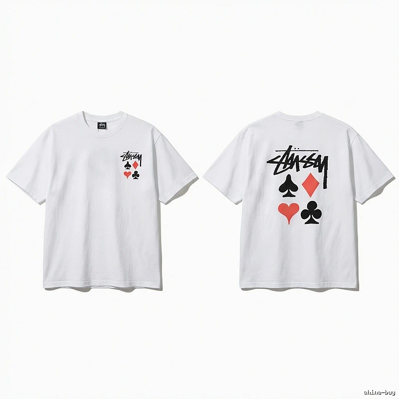 Stussy Playing Card Style White T-Shirt