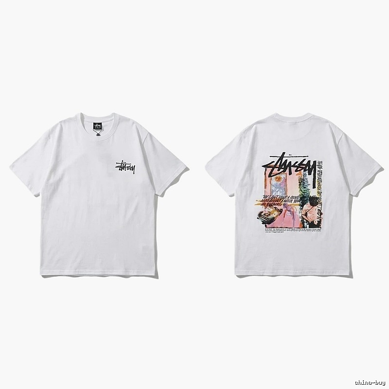 Stussy - printed casual white T - shirt