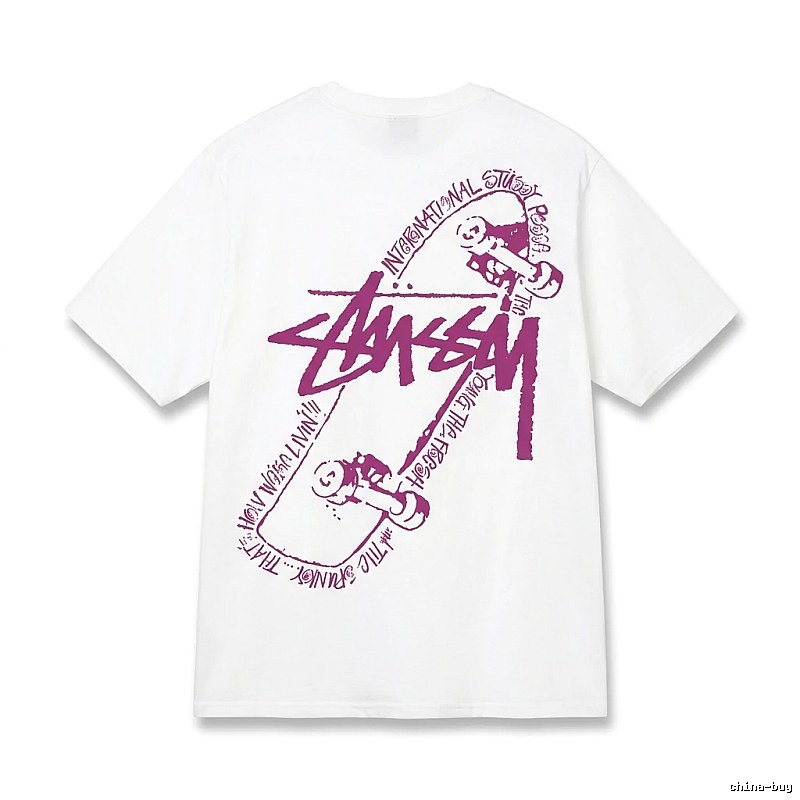 Stussy skateboarding style white T-shirt