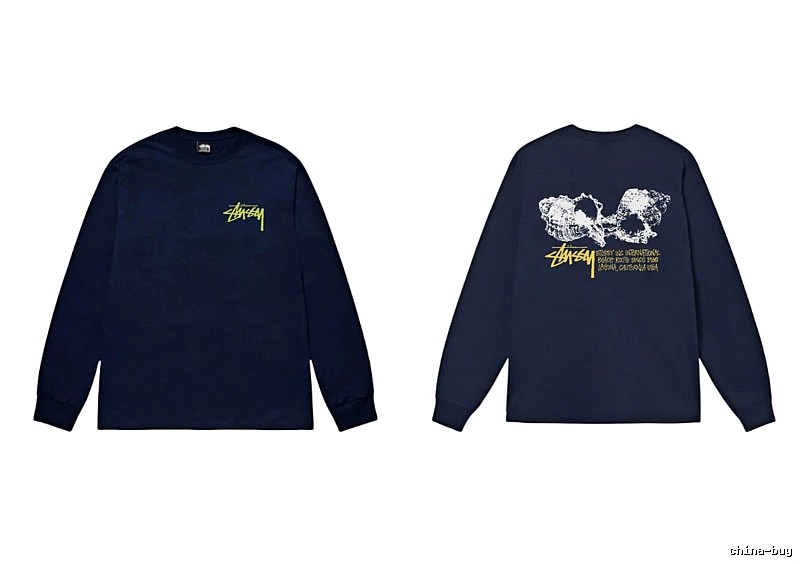 Stussy Skull Print Dark Style Long-sleeve