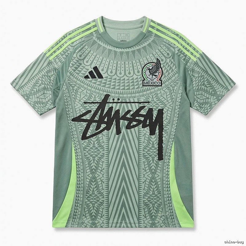 Stussy sporty gray-green short-sleeve