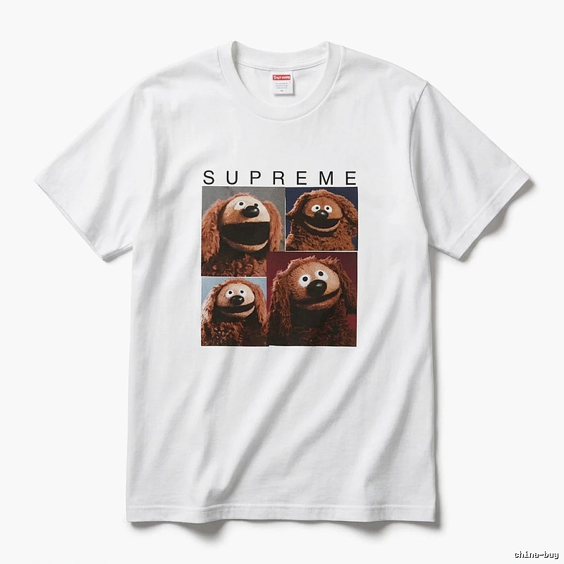 Supreme cartoon print white T-shirt