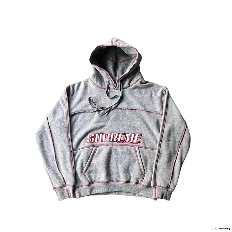 Supreme classic grey hoodie