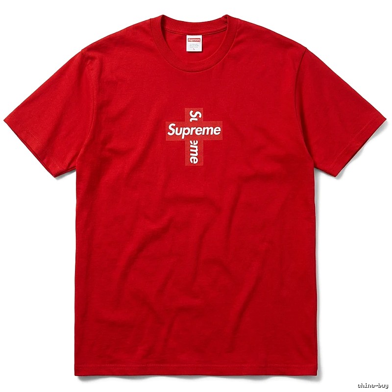 Supreme Cross Simple Style Red Clothes