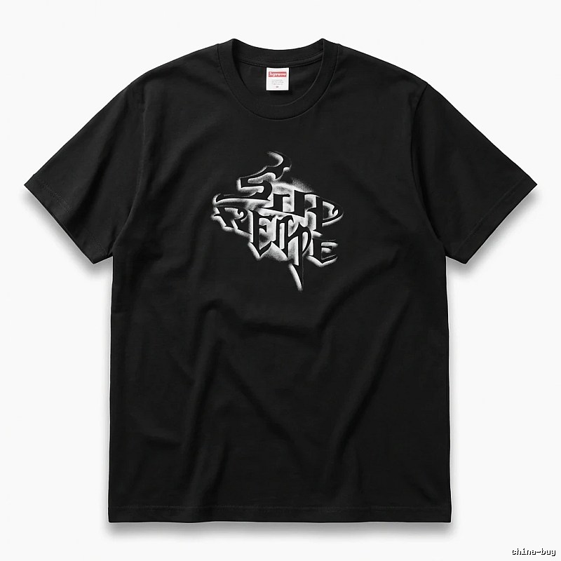 Supreme Flame Wind Black T - Shirt