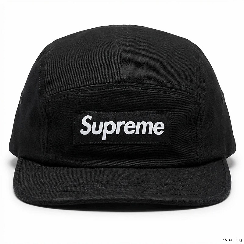 Supreme minimalist style black hat
