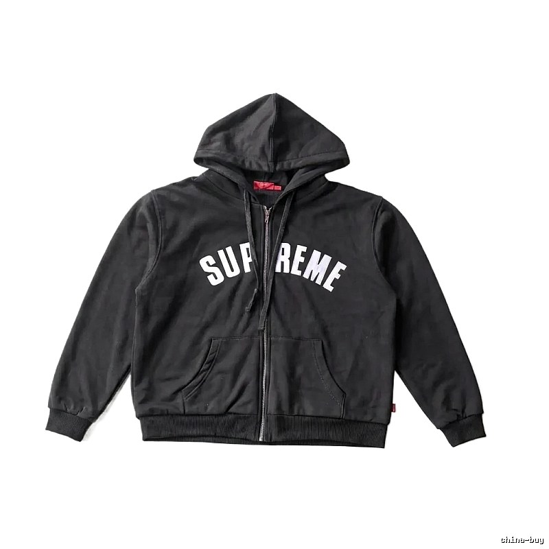 Supreme minimalist style black hoodie