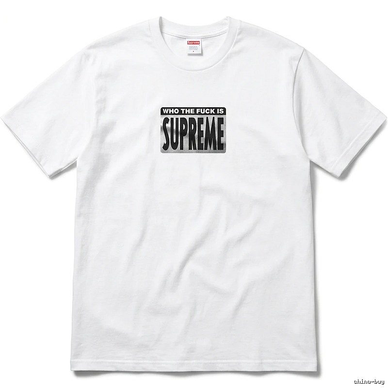 Supreme - printed trendy brand white T - shirt