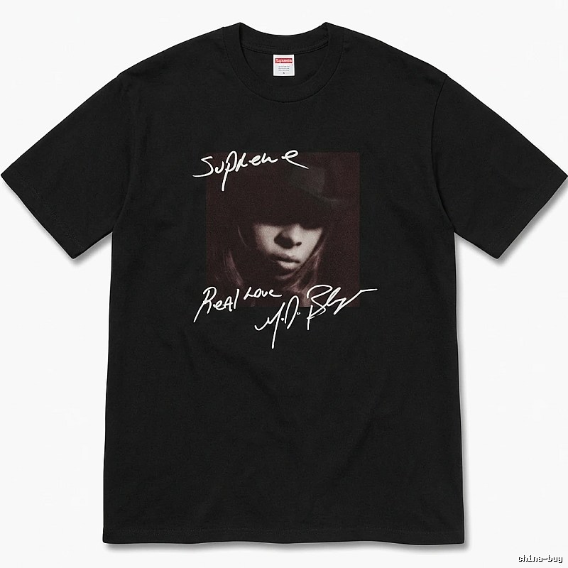 Supreme Real Love Style Black T-shirt