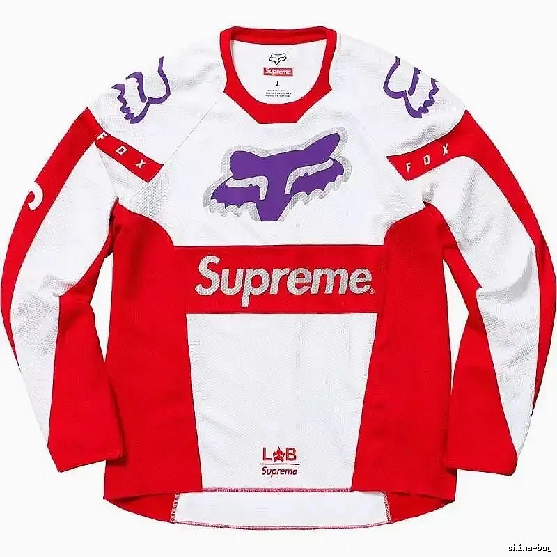 Supreme red and white sporty top