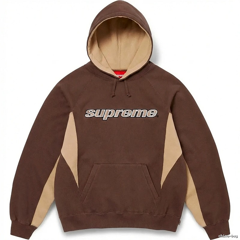 Supreme retro-style brown hoodie