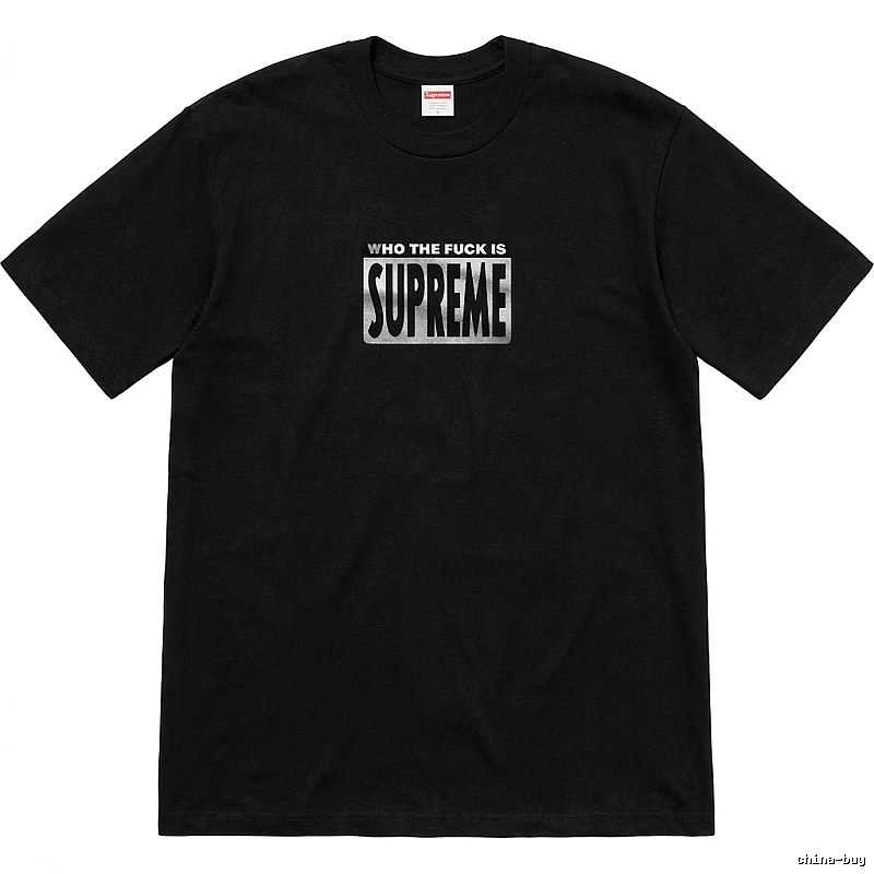 Supreme trendy and cool black short-sleeved shirt