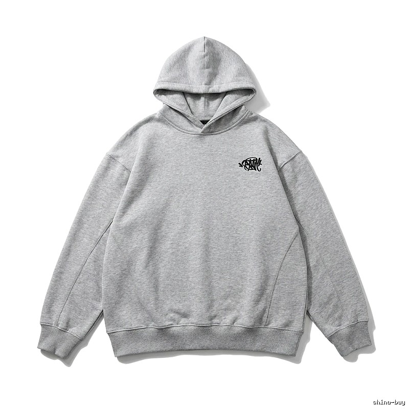 SynaWorld Simple Style Light Gray Hoodie