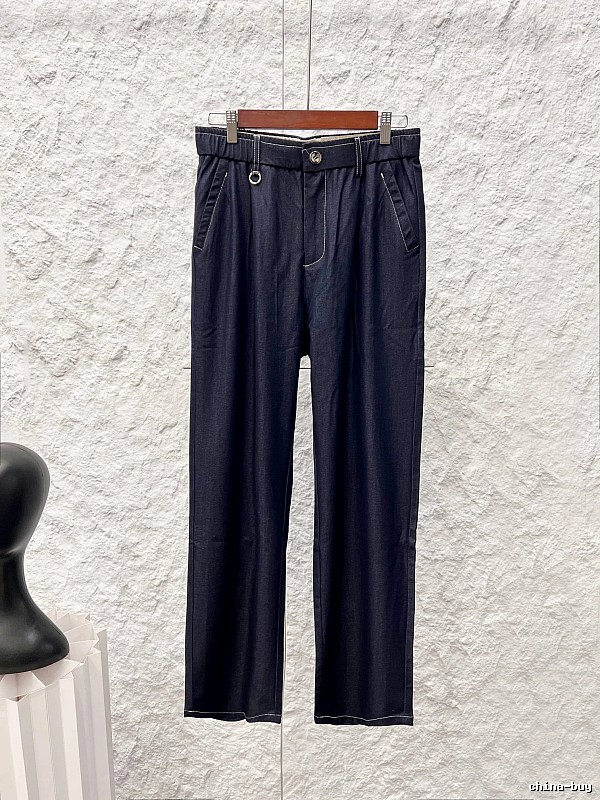 Tailored Straight Trousers - pressed-looking front and clean waistband for weekend