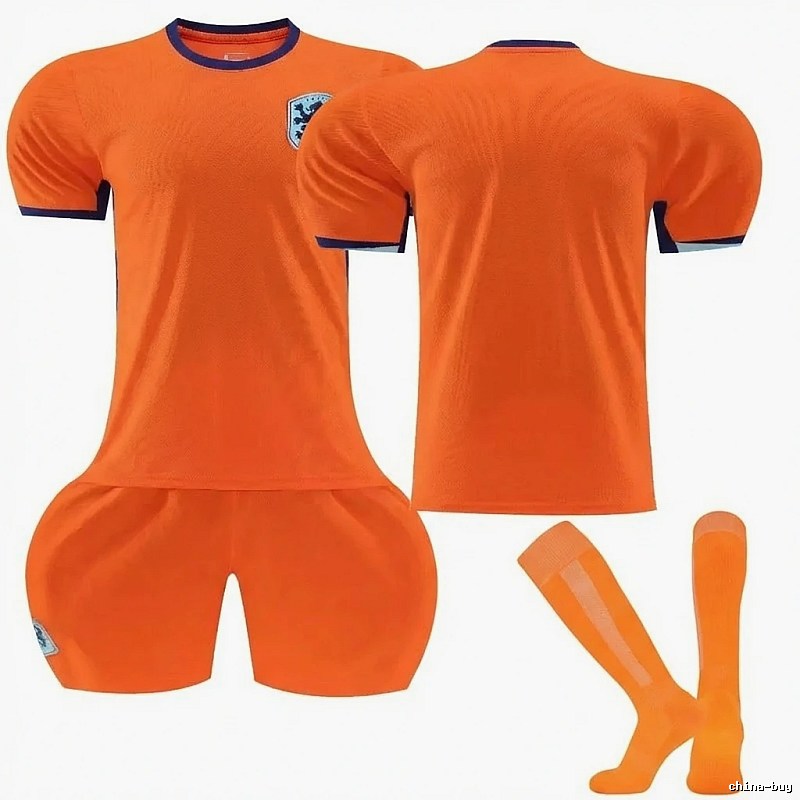 The orange sports suits of the Dutch team.