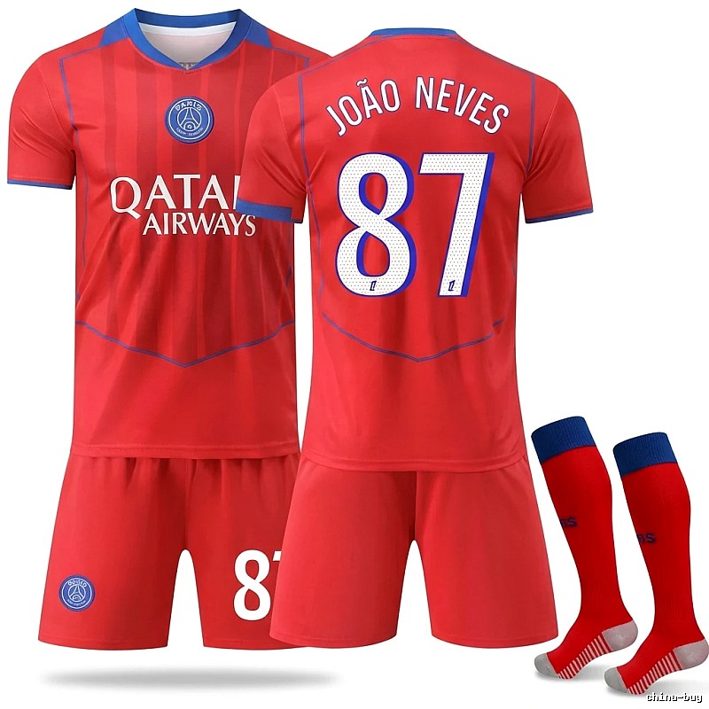 The red and blue sports jersey of Paris Saint-Germain.