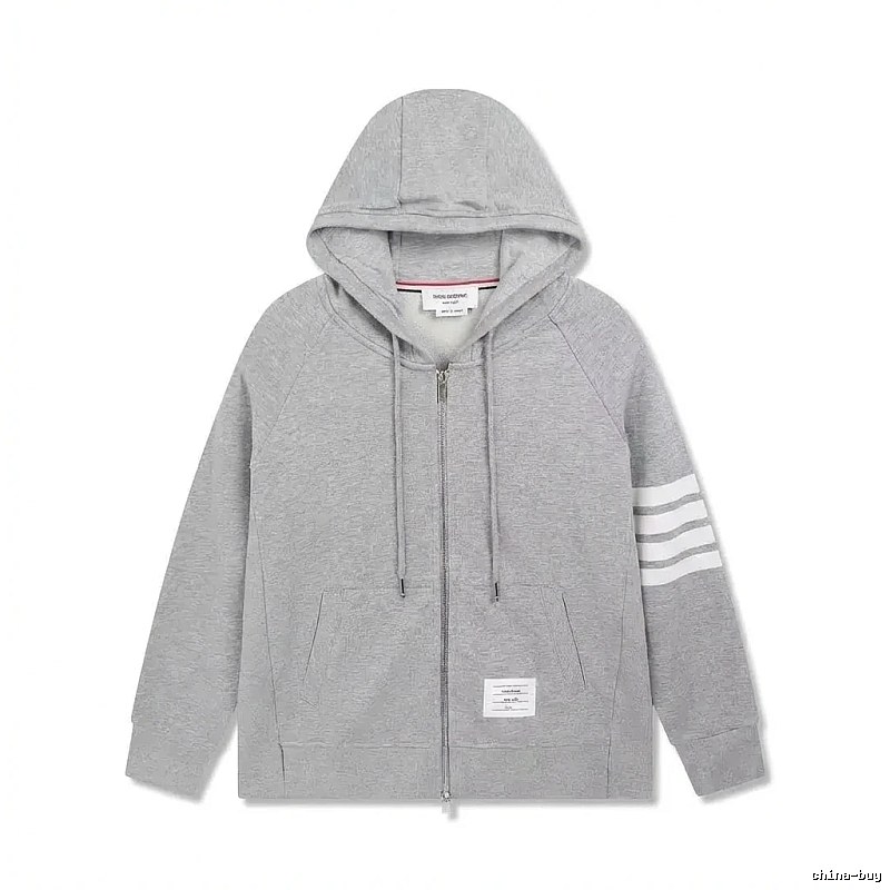 Thom Browne's classic grey hoodie