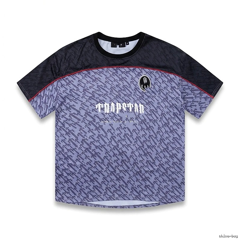 Trapstar Dark Purple and Black Short-sleeve