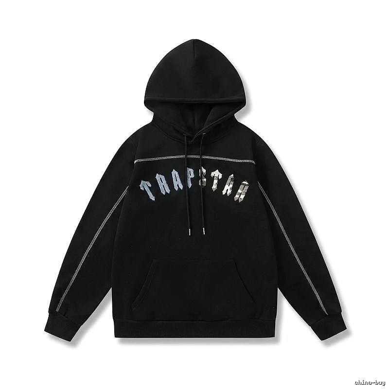Trapstar letter-style black hoodie